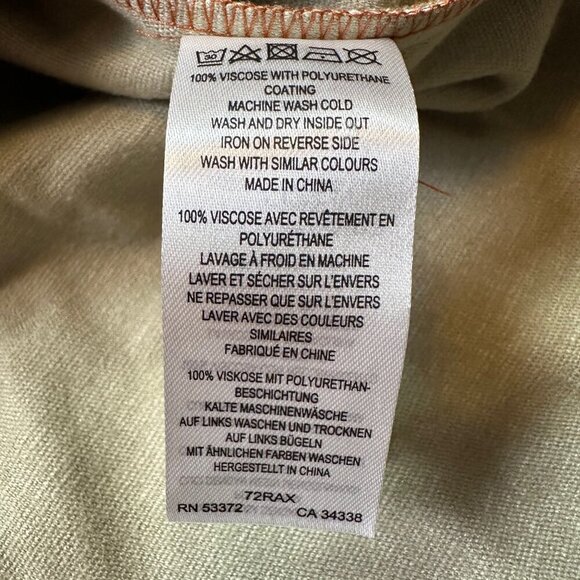 French Connection Faux Orange Brown Leather Collared Button Down Shirt Womens 6 - Picture 6 of 6